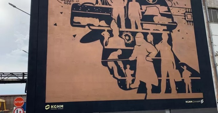 Pierwszy w Polsce miedziany mural – KGHM świętuje 60-lecie istnienia